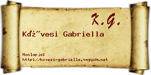 Kövesi Gabriella névjegykártya