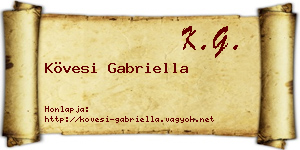 Kövesi Gabriella névjegykártya
