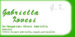 gabriella kovesi business card