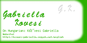 gabriella kovesi business card